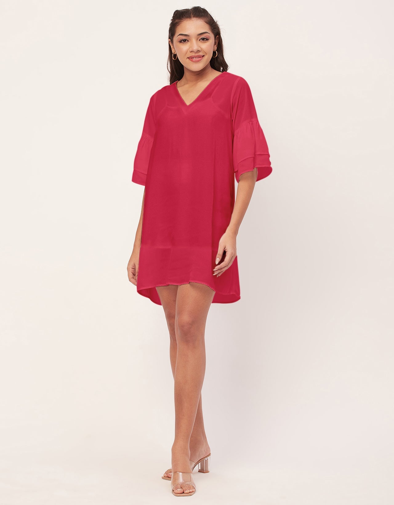 Tiered Bell Sleeve Dress
