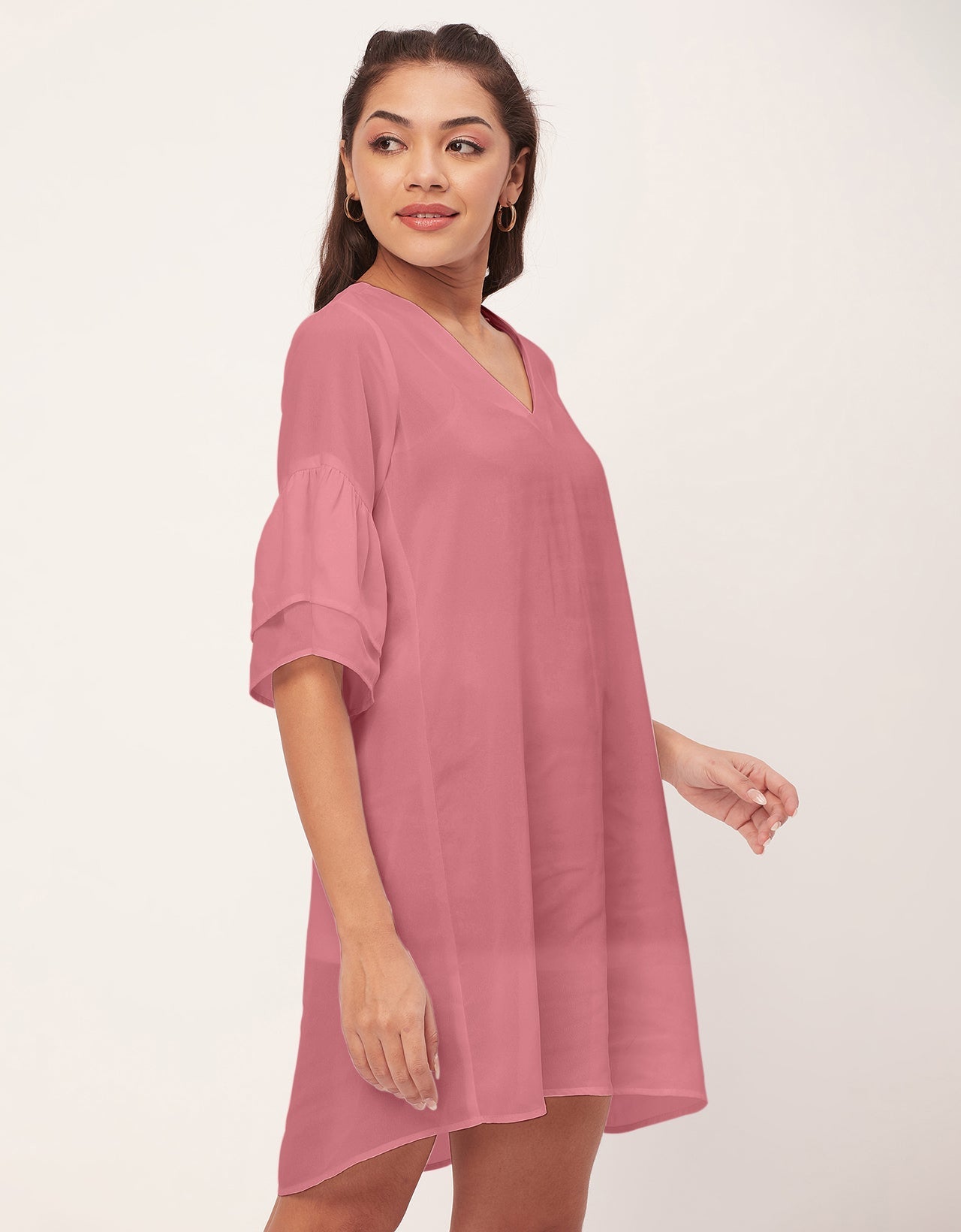 Tiered Bell Sleeve Dress