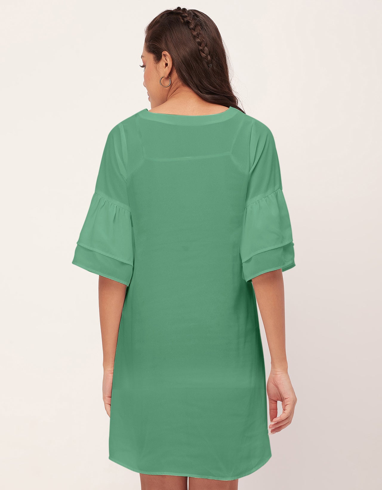 Tiered Bell Sleeve Dress