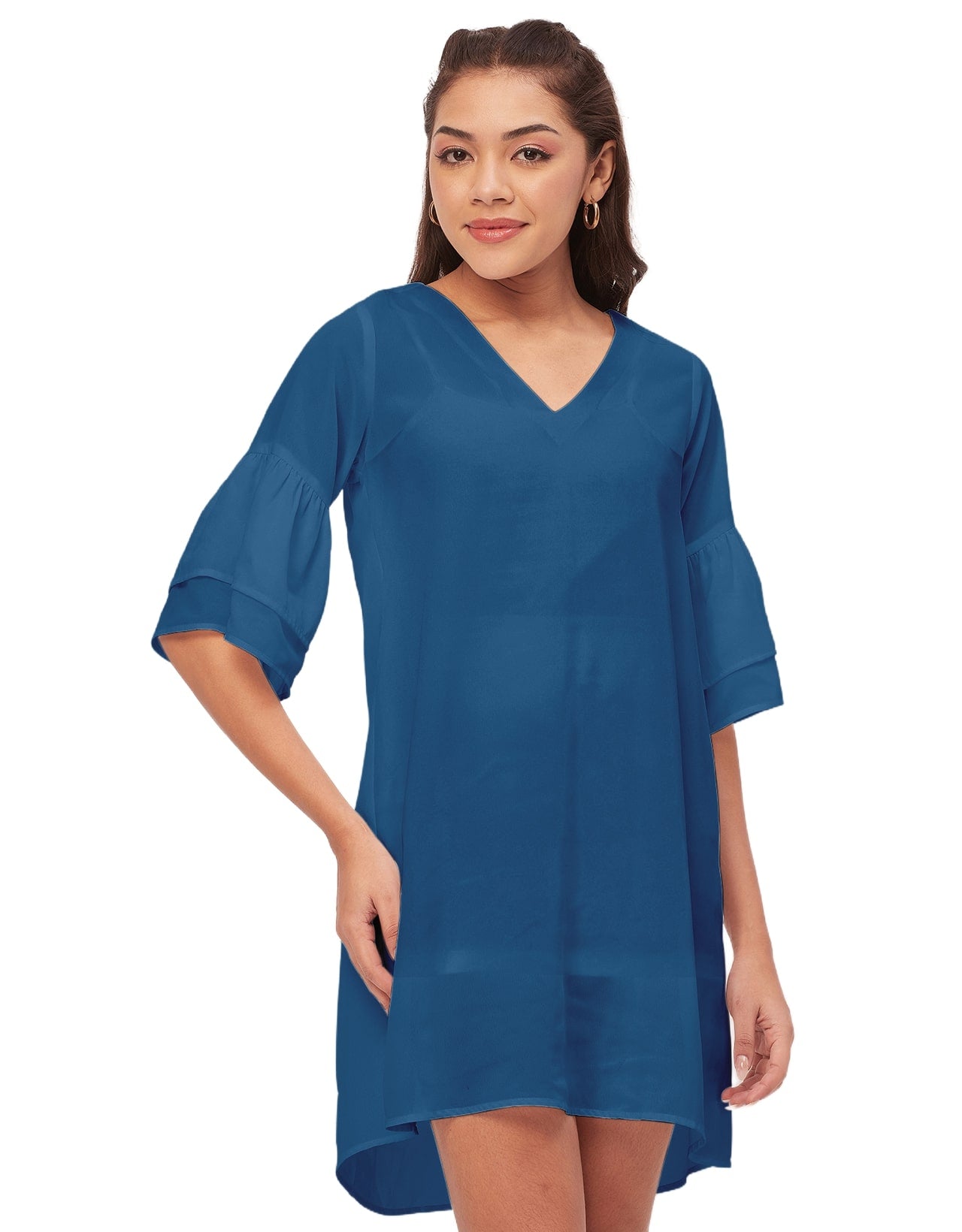 Tiered Bell Sleeve Dress