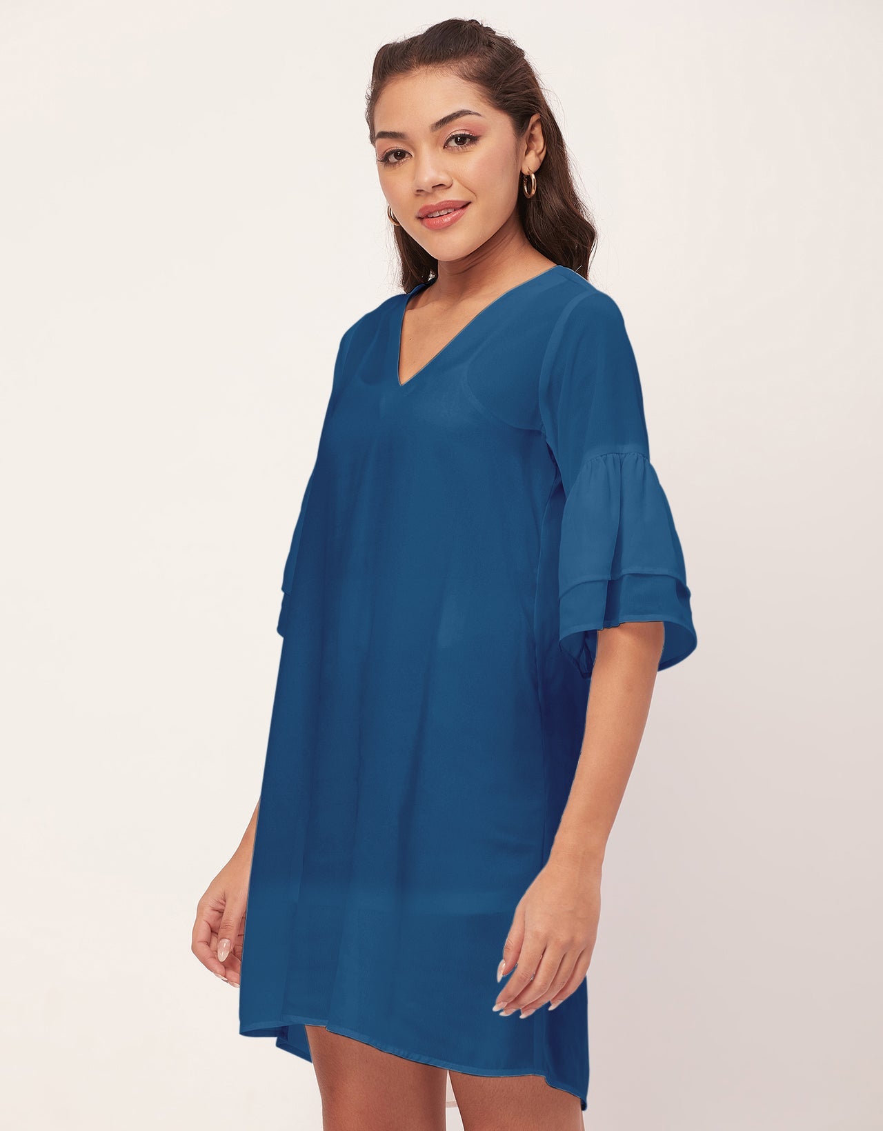 Tiered Bell Sleeve Dress
