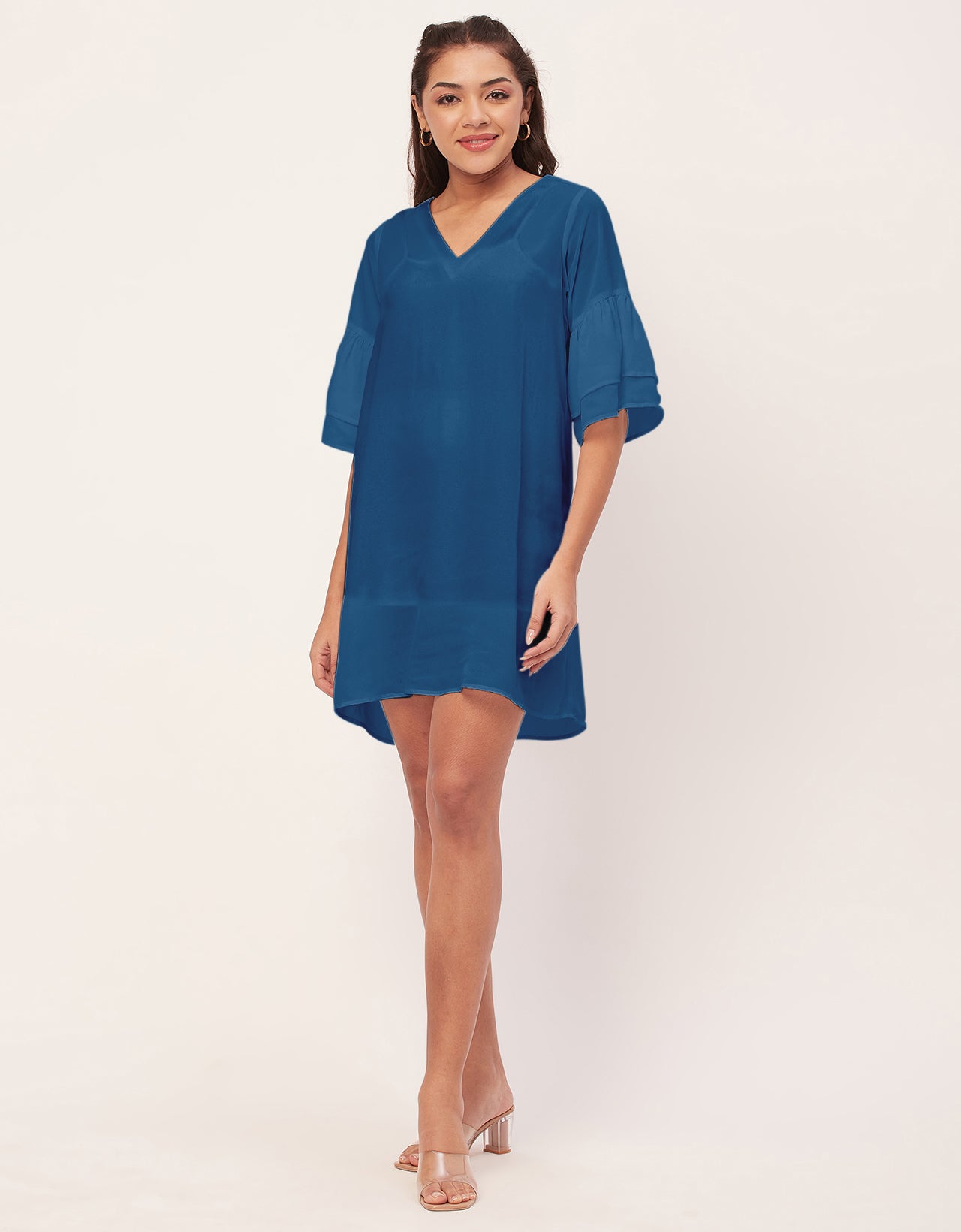 Tiered Bell Sleeve Dress