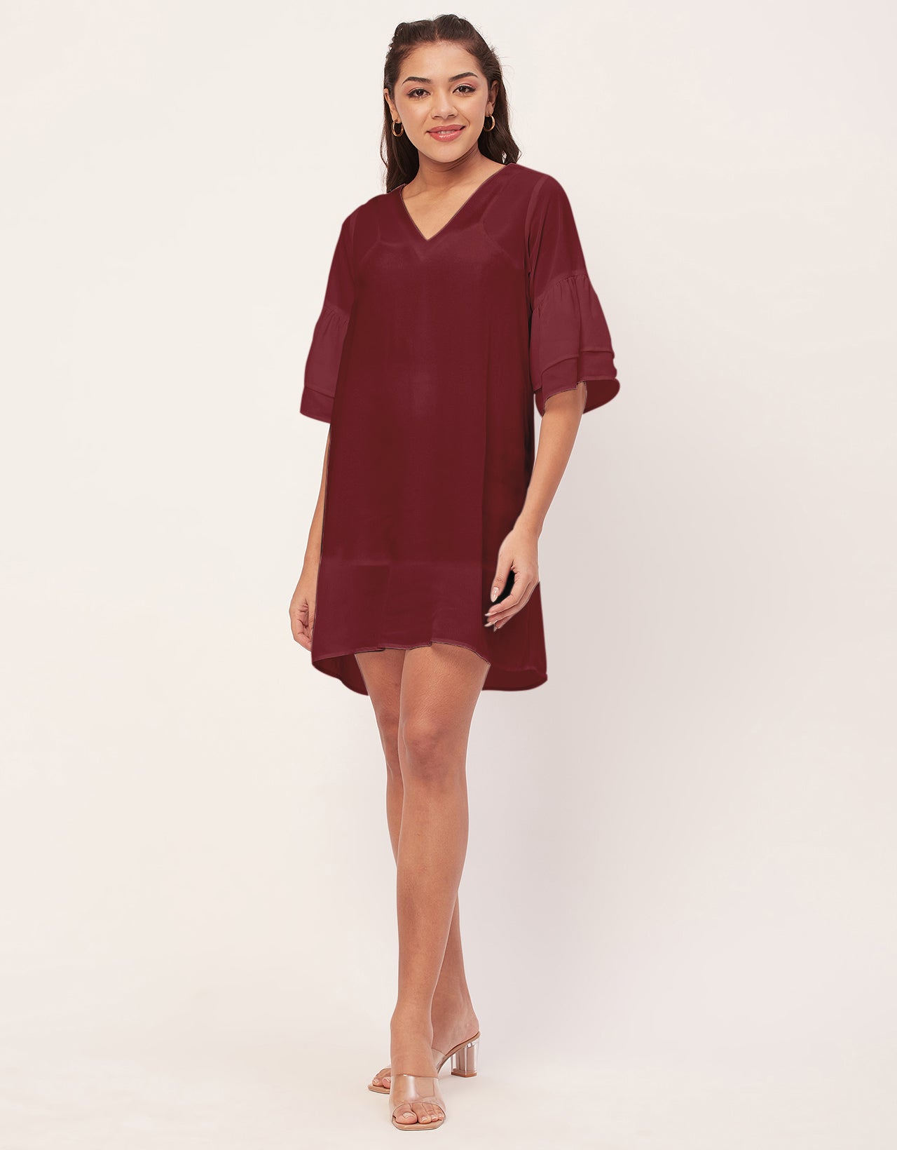 Tiered Bell Sleeve Dress