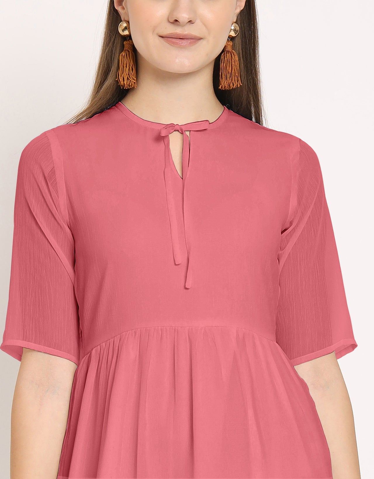 Solid Tiered Swing Dress