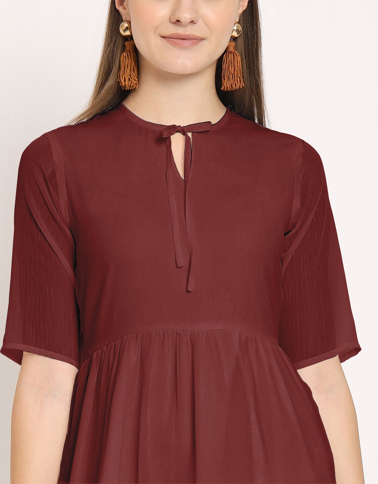 Solid Tiered Swing Dress
