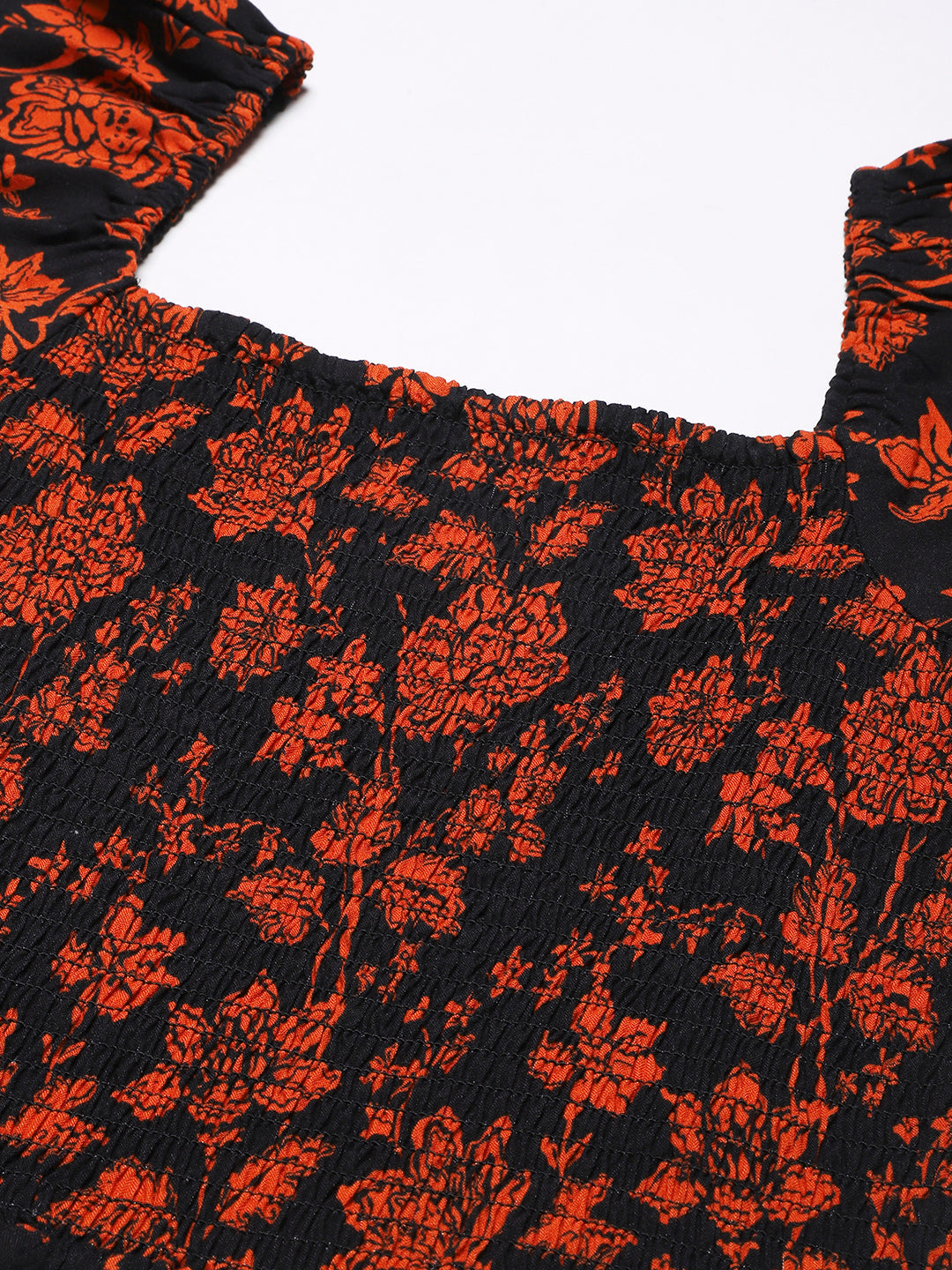 Square Neck Tiered Dress, Flared