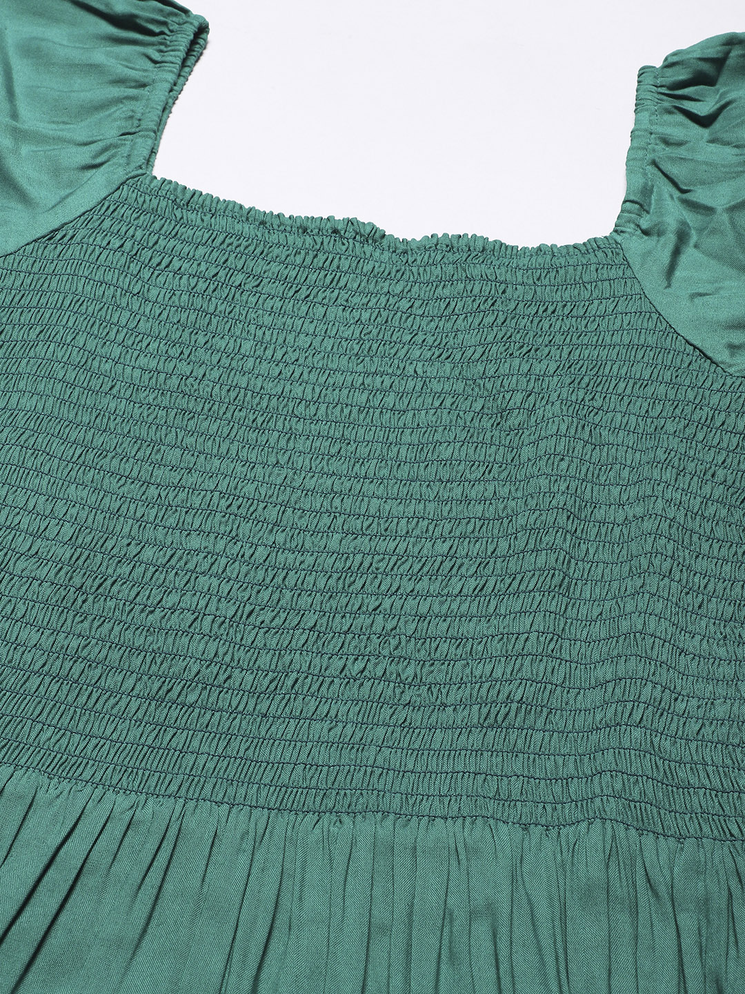 Square Neck Tiered Dress, Flared