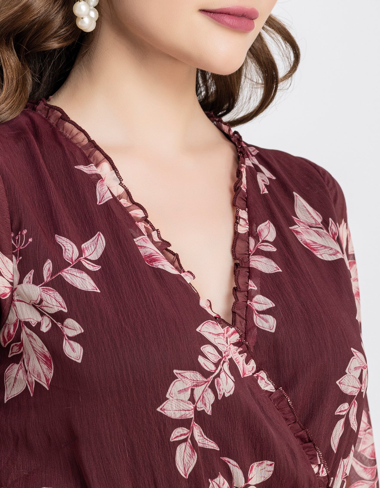 Flared Maxi Dress, V-Neck