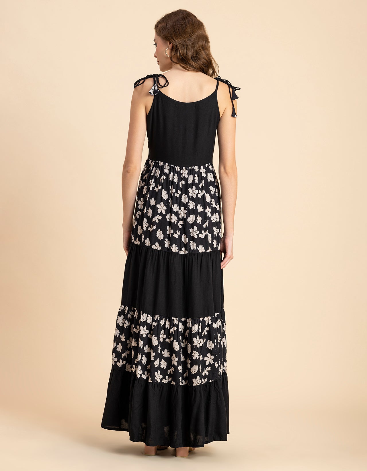 Printed Tiered Maxi Dress, Vacation