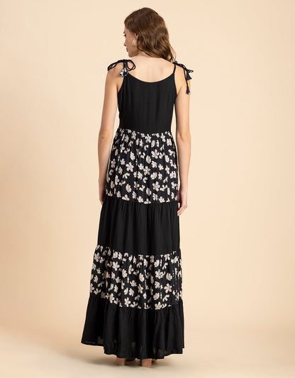 Printed Tiered Maxi Dress, Vacation