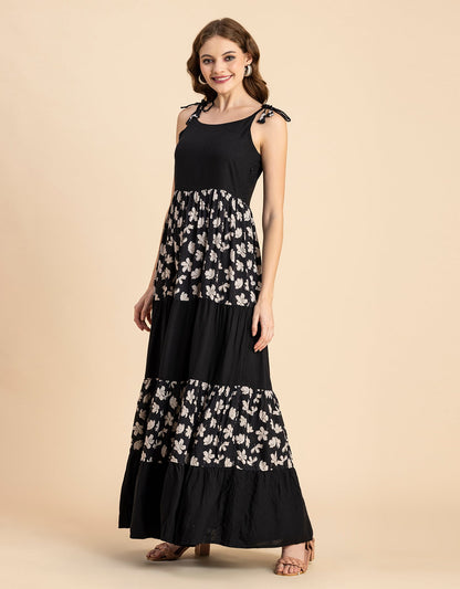 Printed Tiered Maxi Dress, Vacation