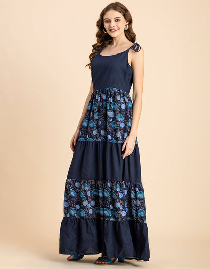 Printed Tiered Maxi Dress, Vacation