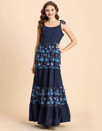 Printed Tiered Maxi Dress, Vacation