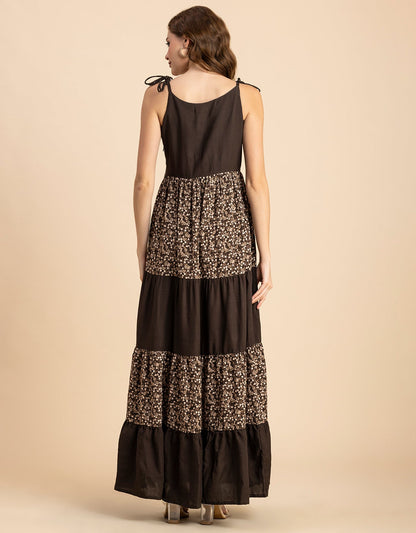 Printed Tiered Maxi Dress, Vacation