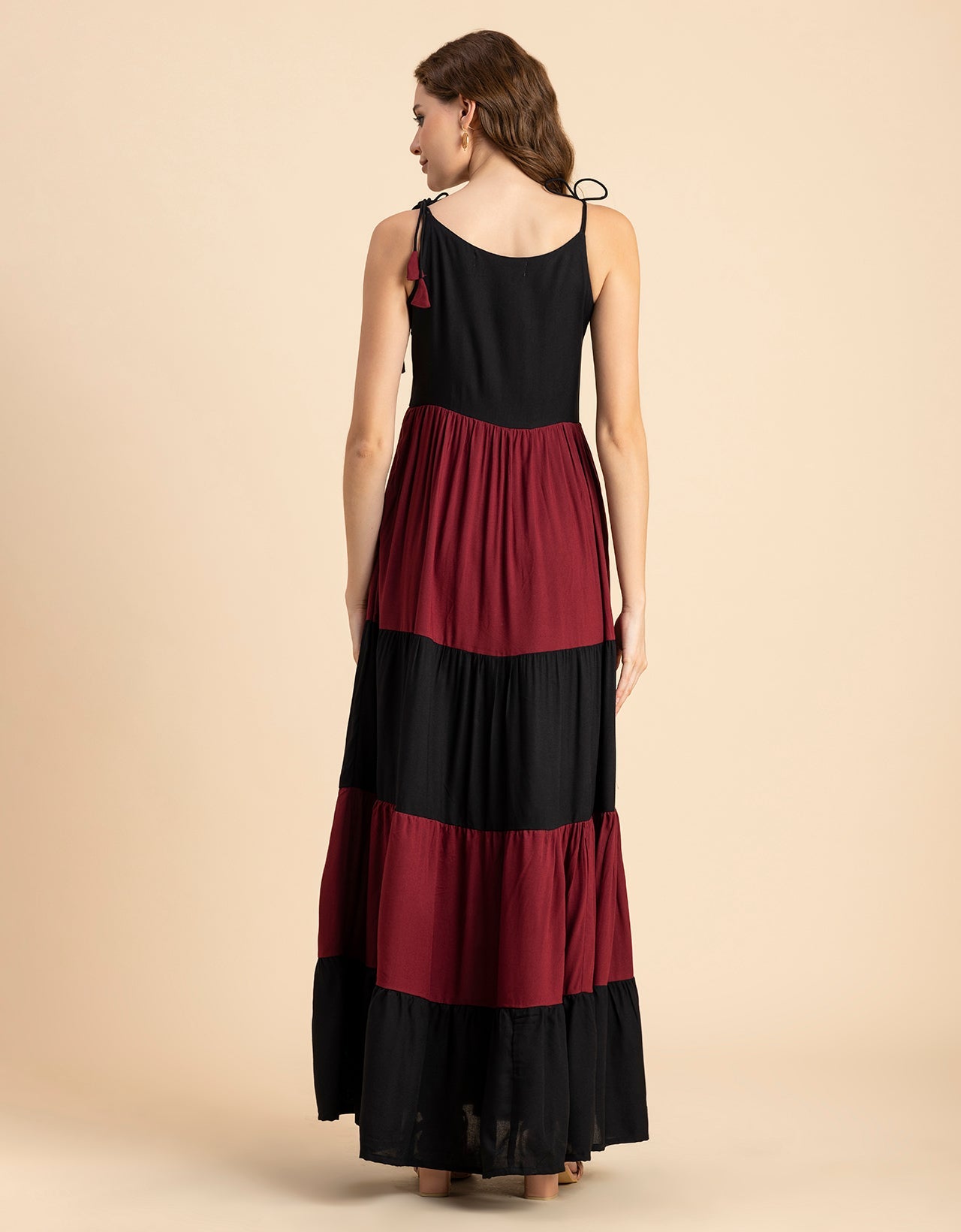 Printed Tiered Maxi Dress, Vacation