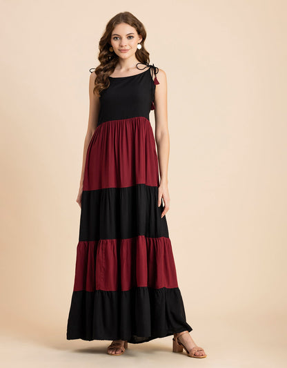 Printed Tiered Maxi Dress, Vacation