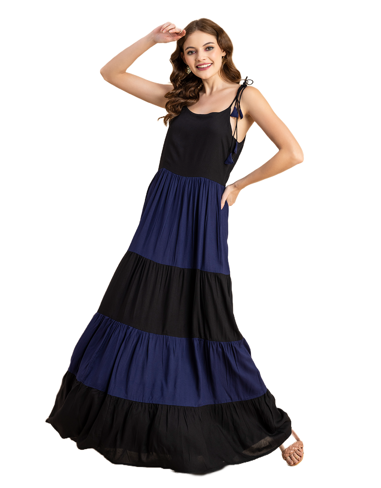 Printed Tiered Maxi Dress, Vacation