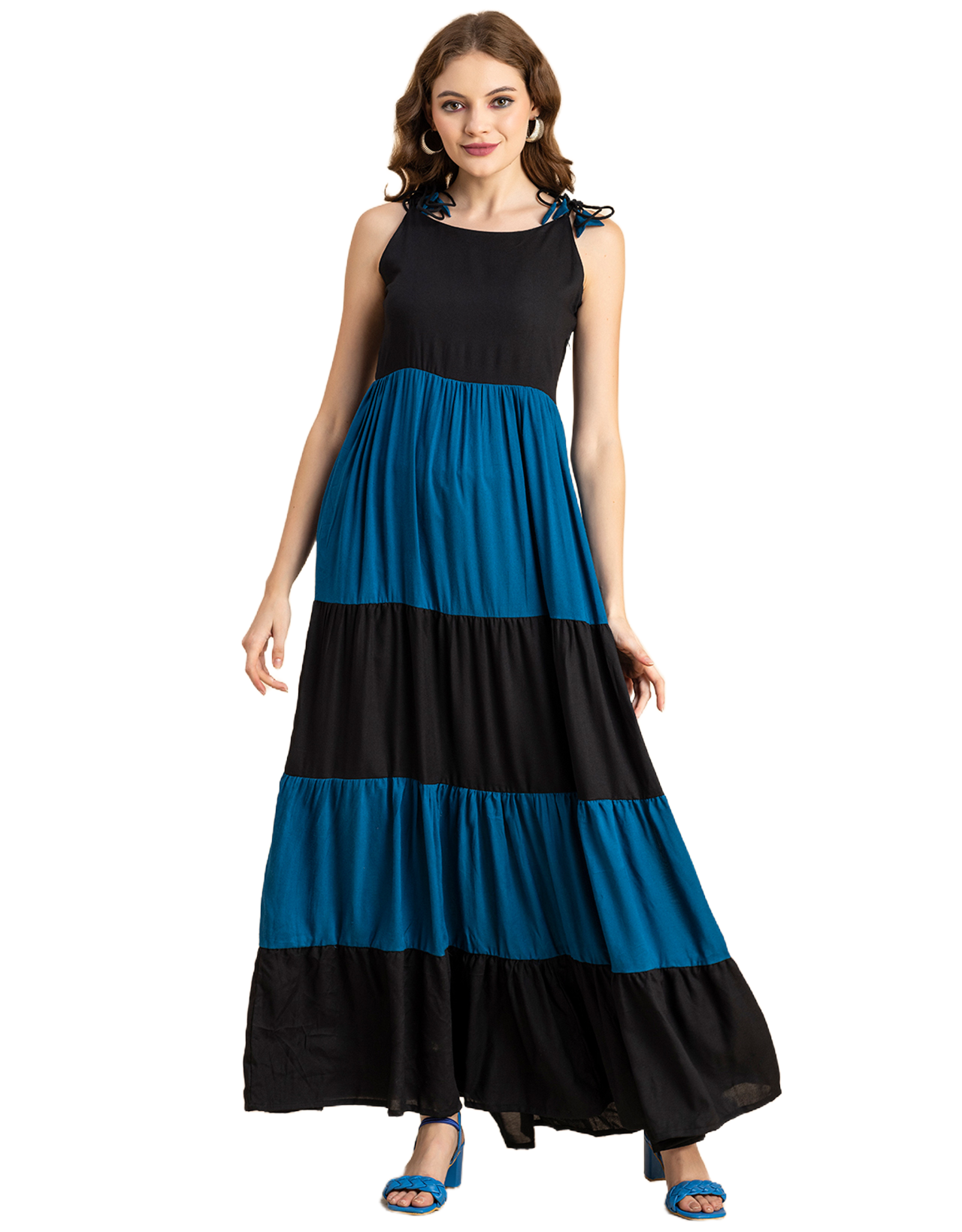 Printed Tiered Maxi Dress, Vacation