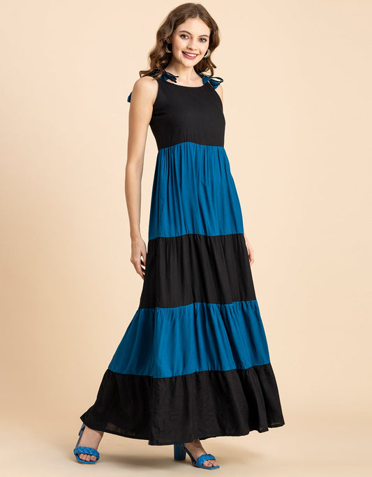 Printed Tiered Maxi Dress, Vacation