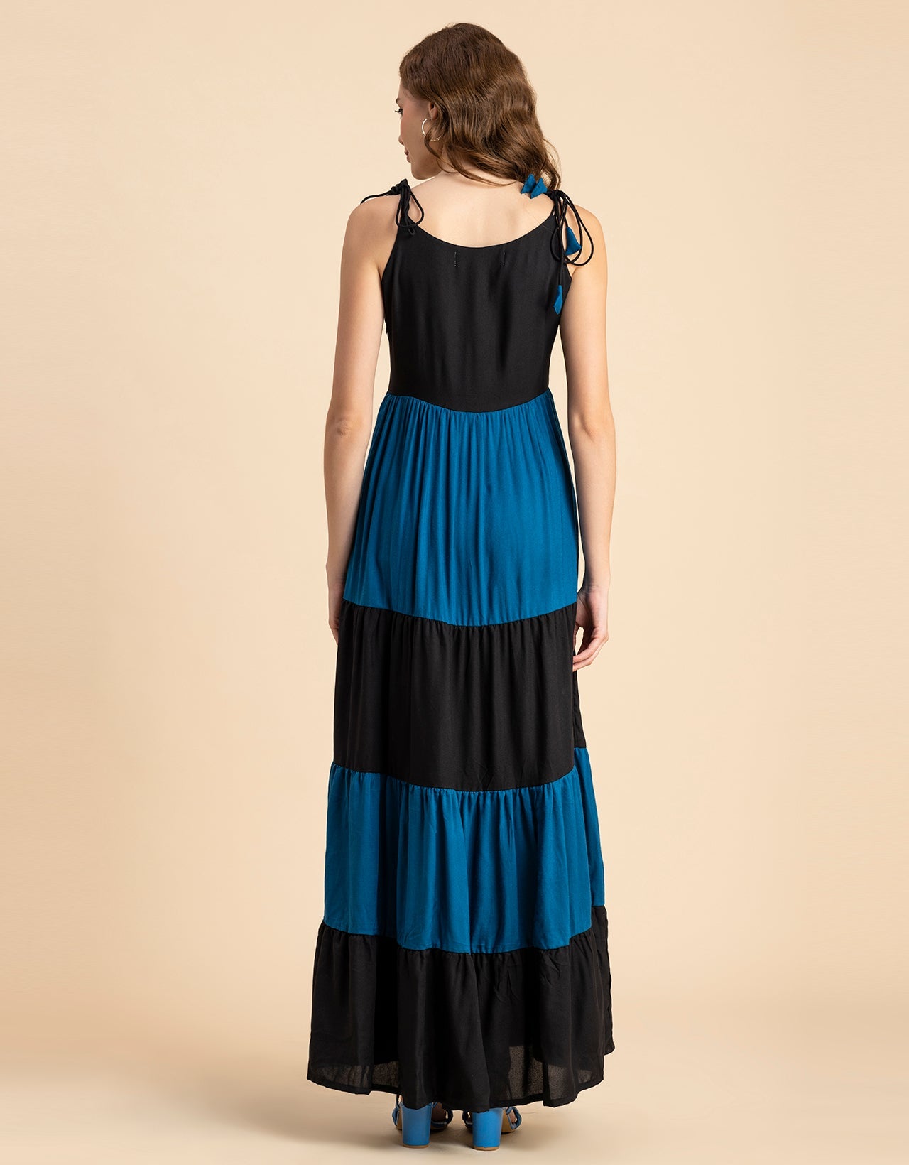 Printed Tiered Maxi Dress, Vacation