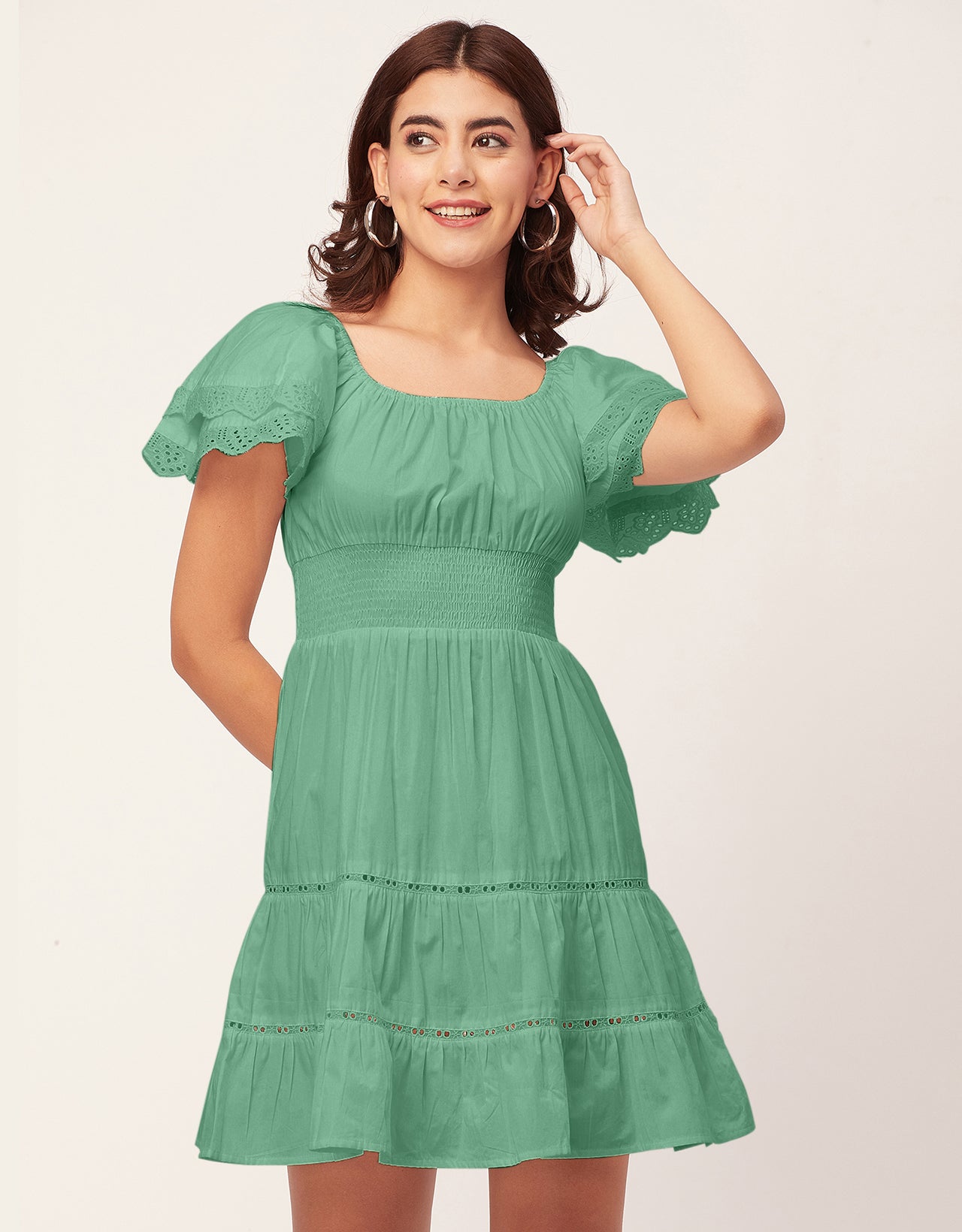 Chic Cotton Tiered Dress
