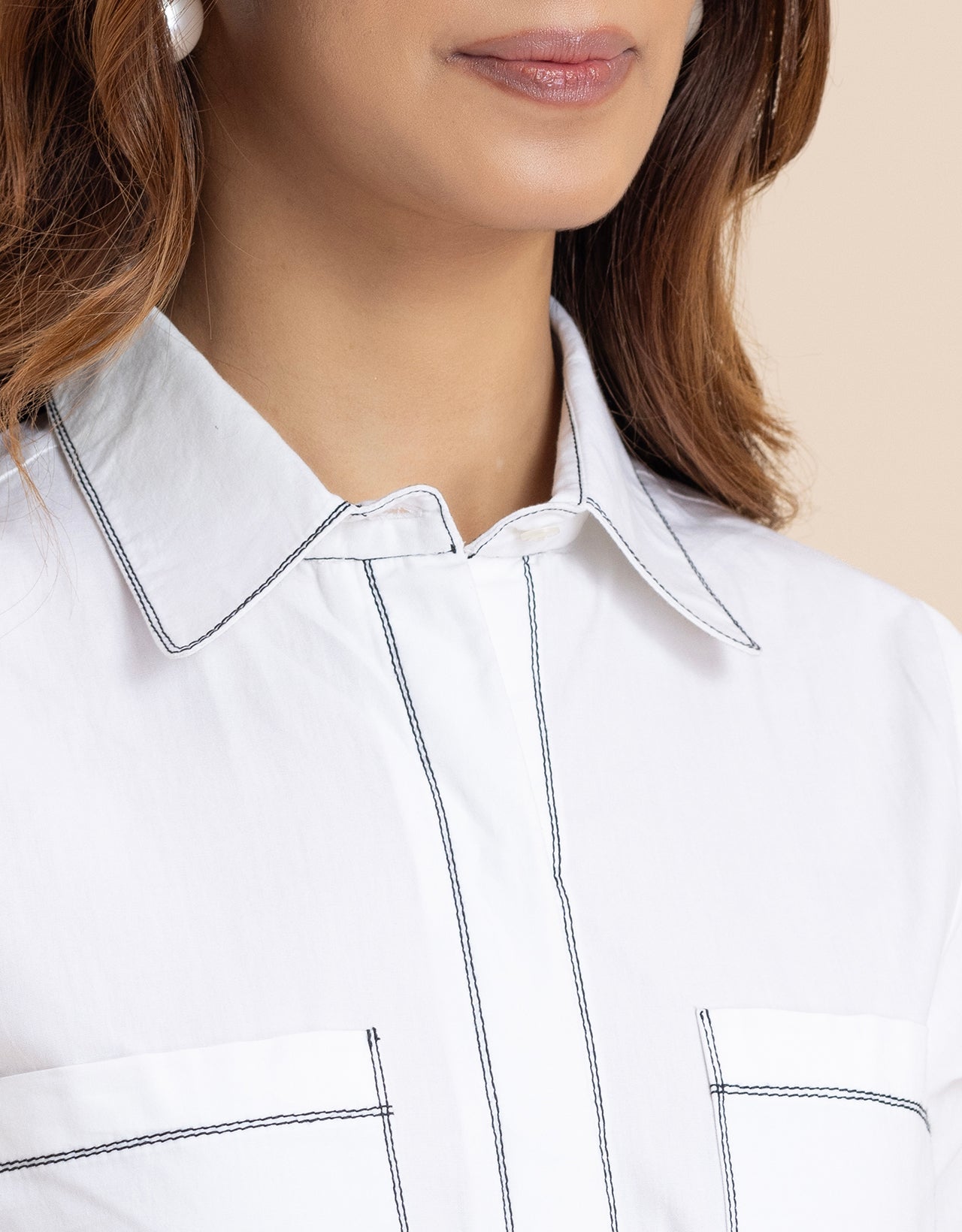 Women's Short Sleeve Classic Collar Formal Cotton Dress