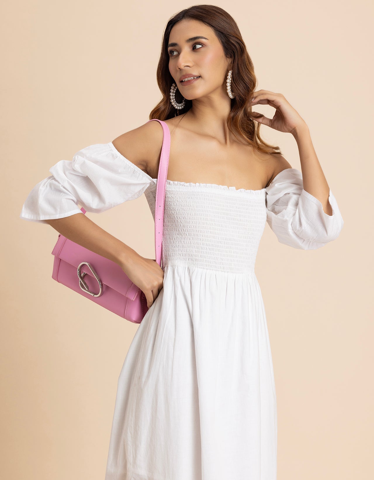 Square Neck Multi-Wear Style Midi Dress For Women