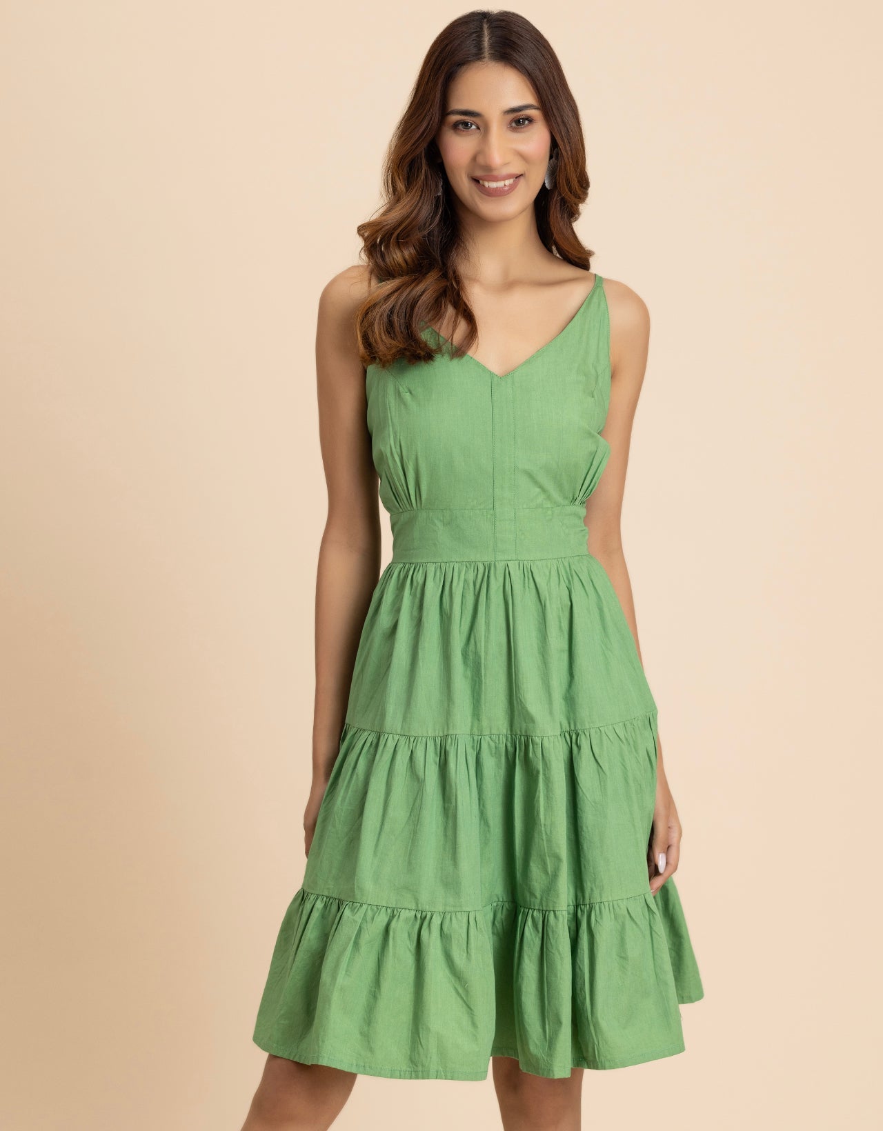 Knee Length Cotton Casual Cute Summer Dress For Women