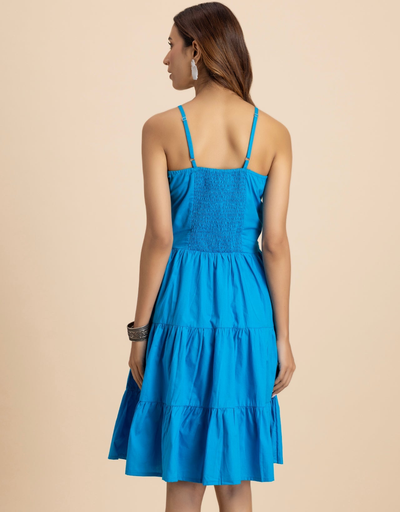 Knee Length Cotton Casual Cute Summer Dress For Women