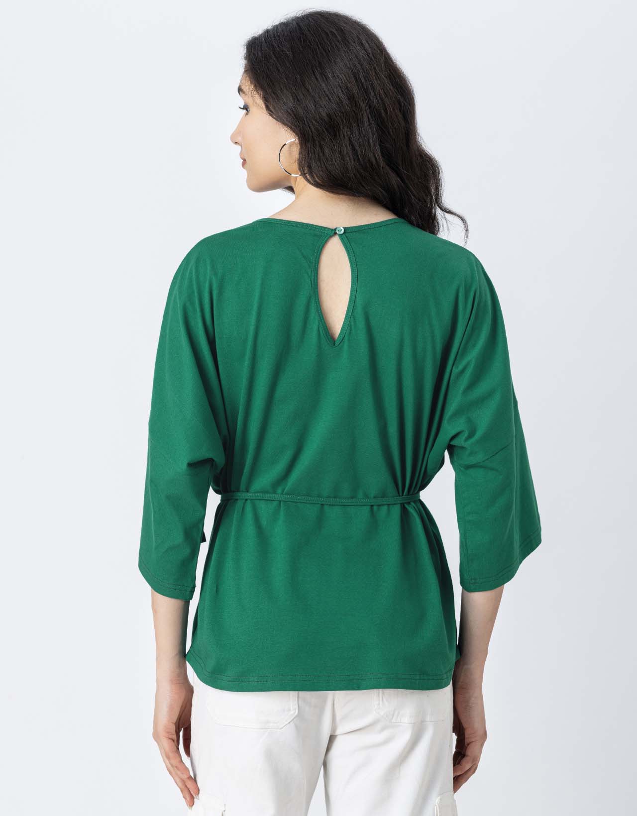 Solid Long Length Top Women Summer Tee