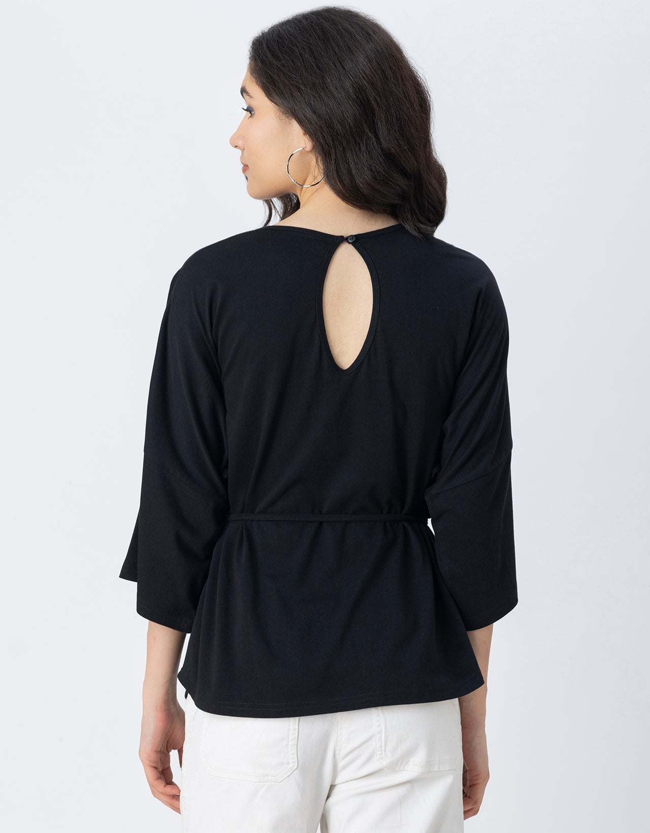 Solid Long Length Top Women Summer Tee