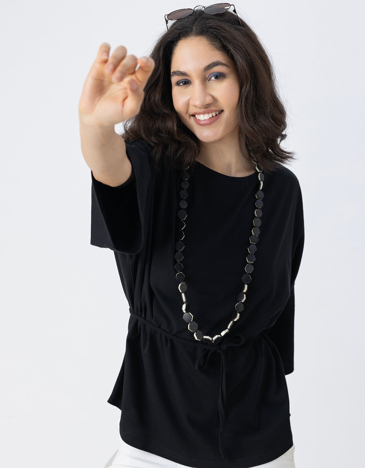 Solid Long Length Top Women Summer Tee