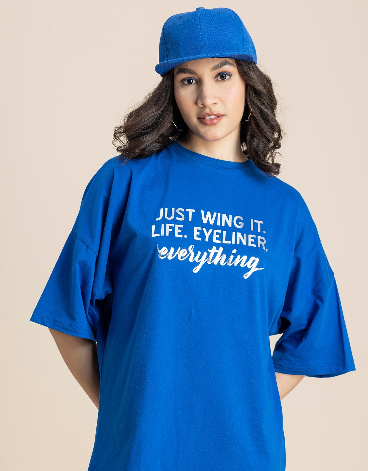 Solid Loose Fit Tshirt Dress For Women