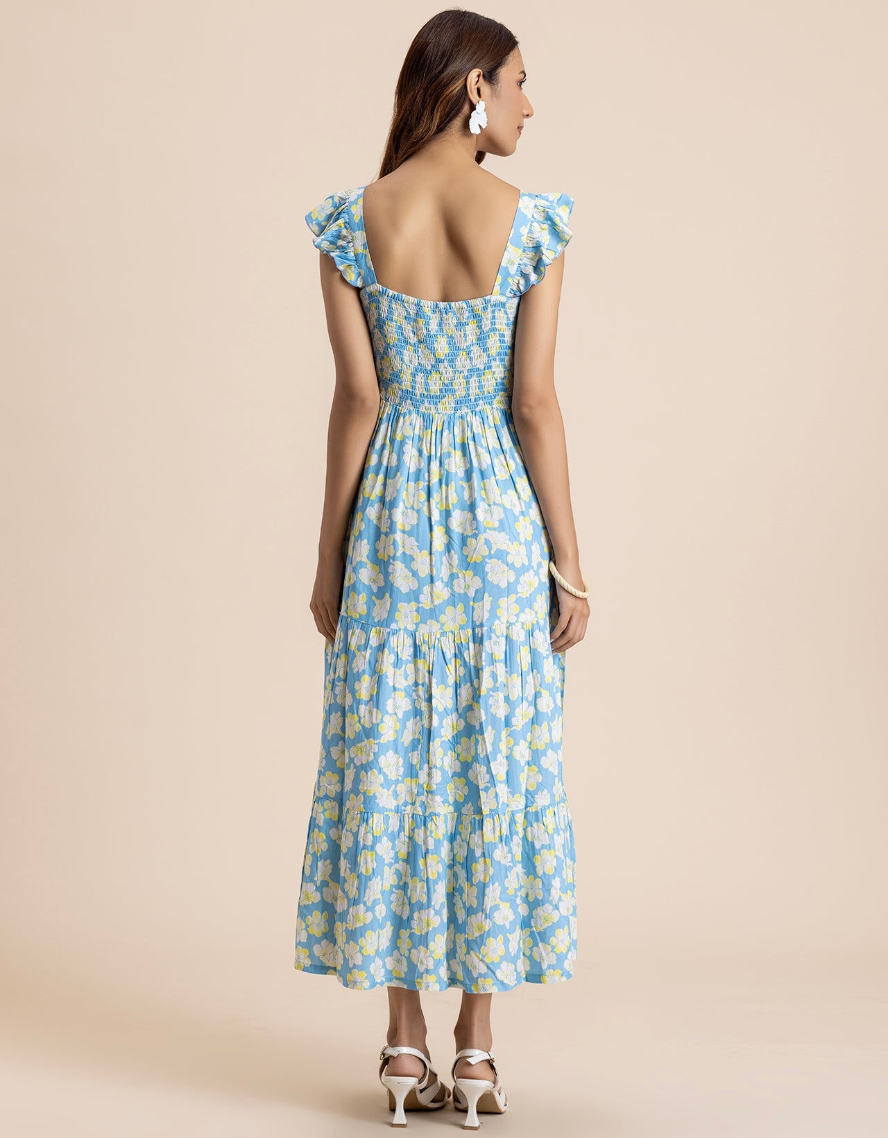Printed Sleeveless Dress With Pockets Vacation Maxi Dress