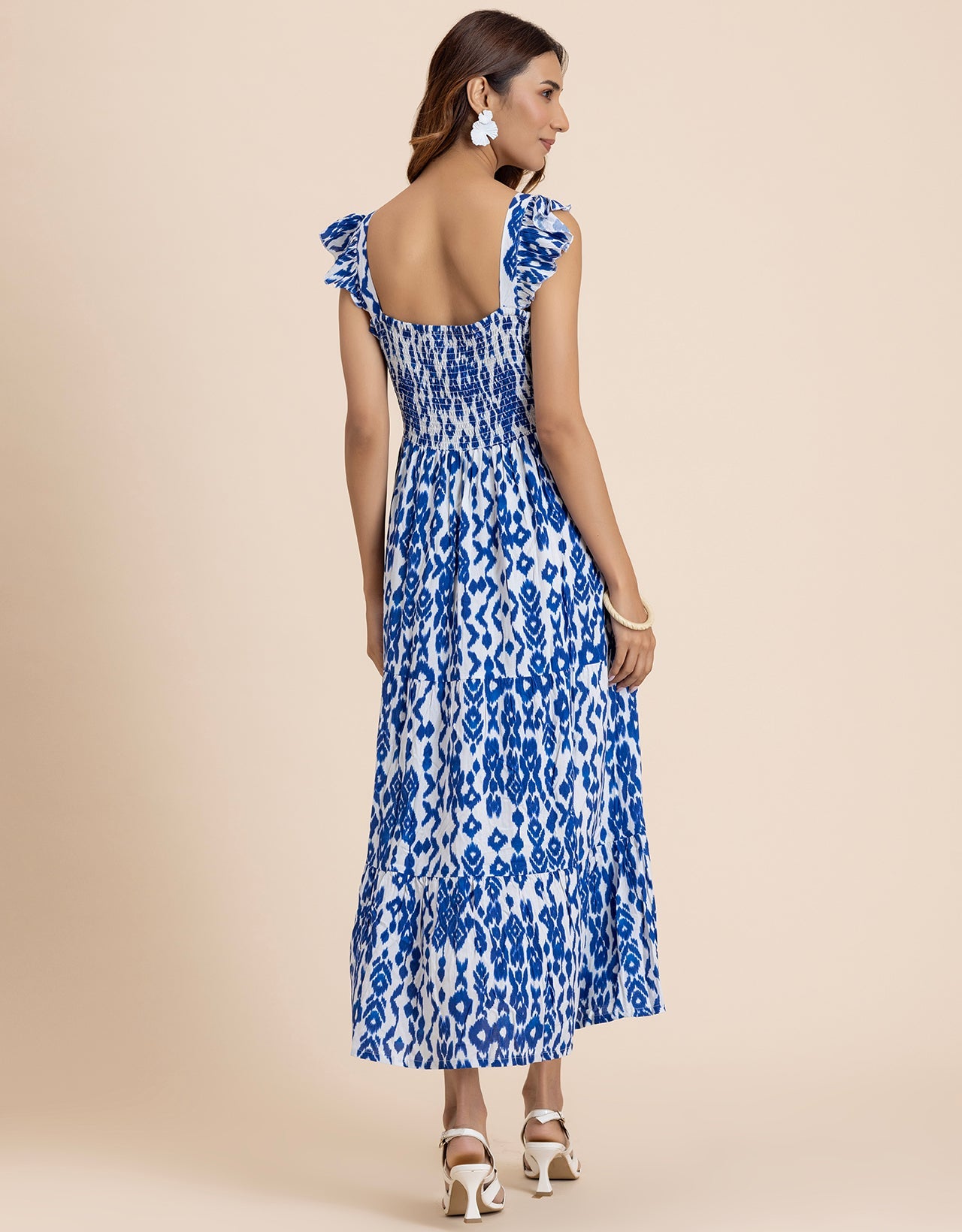 Printed Sleeveless Dress With Pockets Vacation Maxi Dress