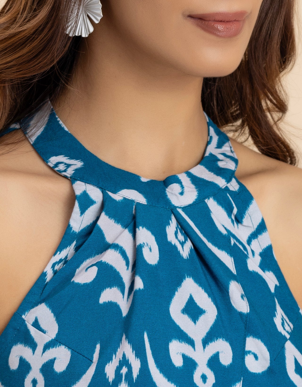 Sleeveless Cutout Style Maxi Dress With Side Slit