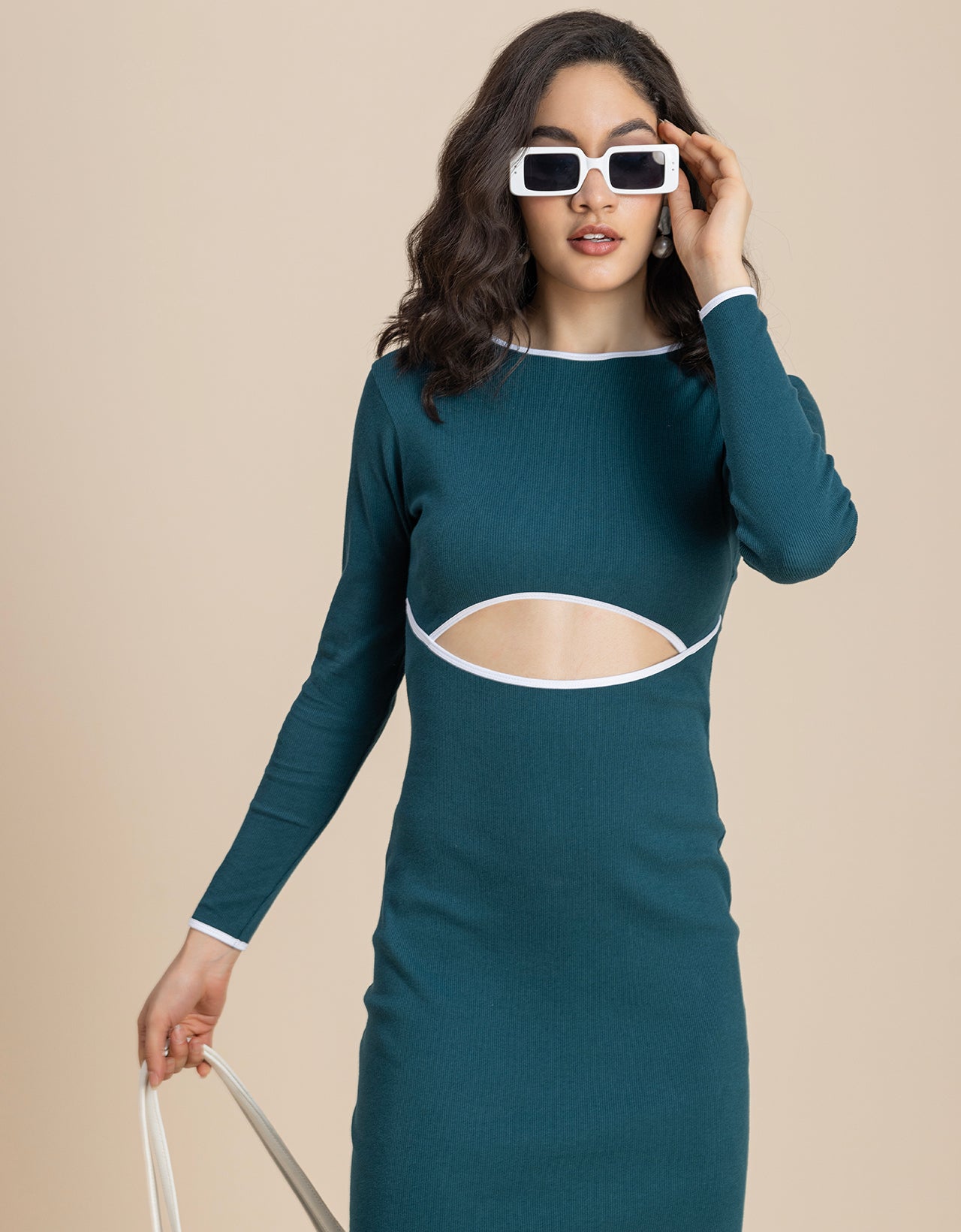 Long Sleeves Maxi Length Bodycon Dress