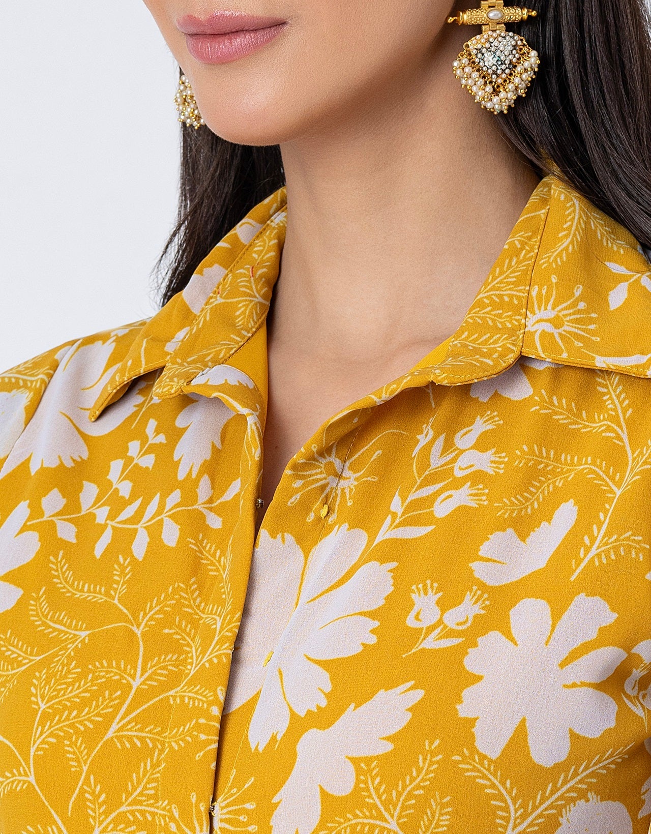 Printed Shirt Draped Dress, Indo-Western Wear Clothing for Women
