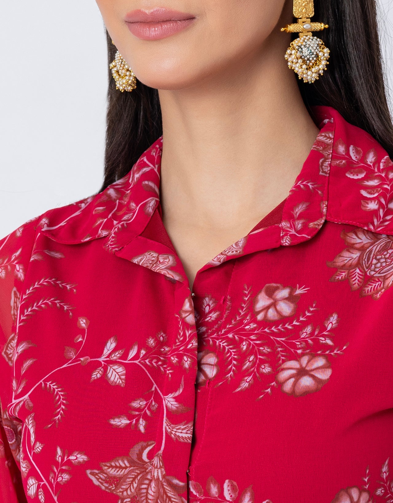 Printed Shirt Draped Dress, Indo-Western Wear Clothing for Women