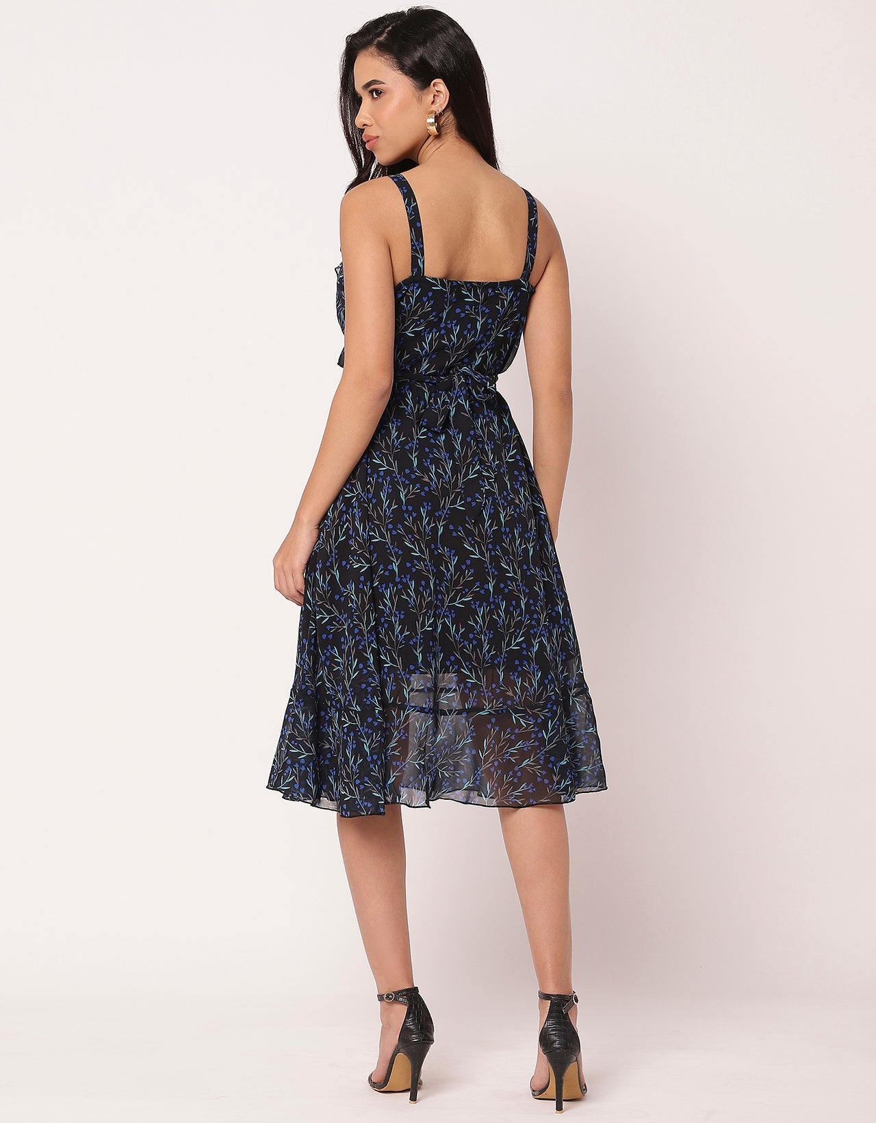 Women's Dress V Neck Sleeveless Printed Dress
