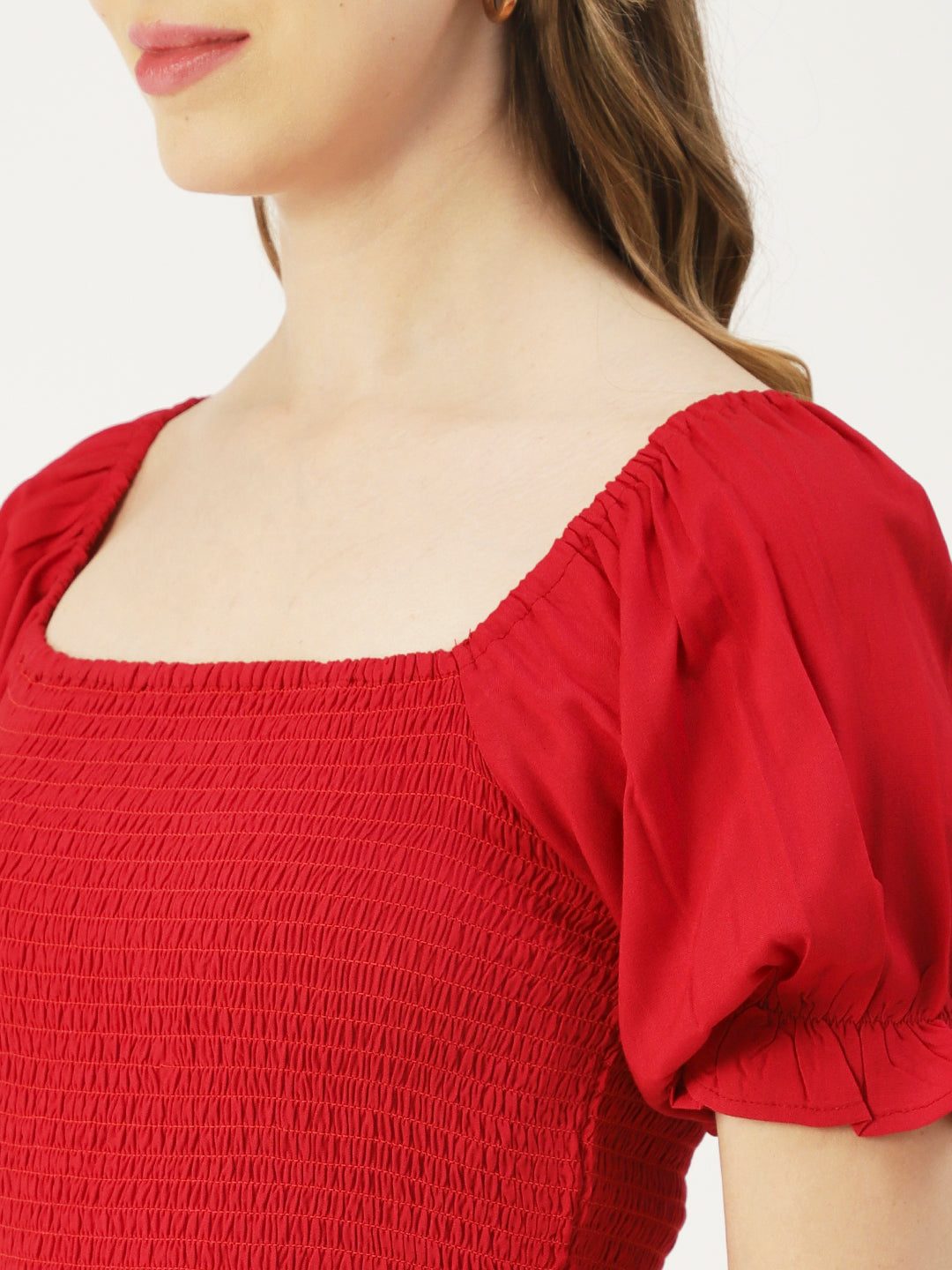 Viscose Rayon Square Neck Dress