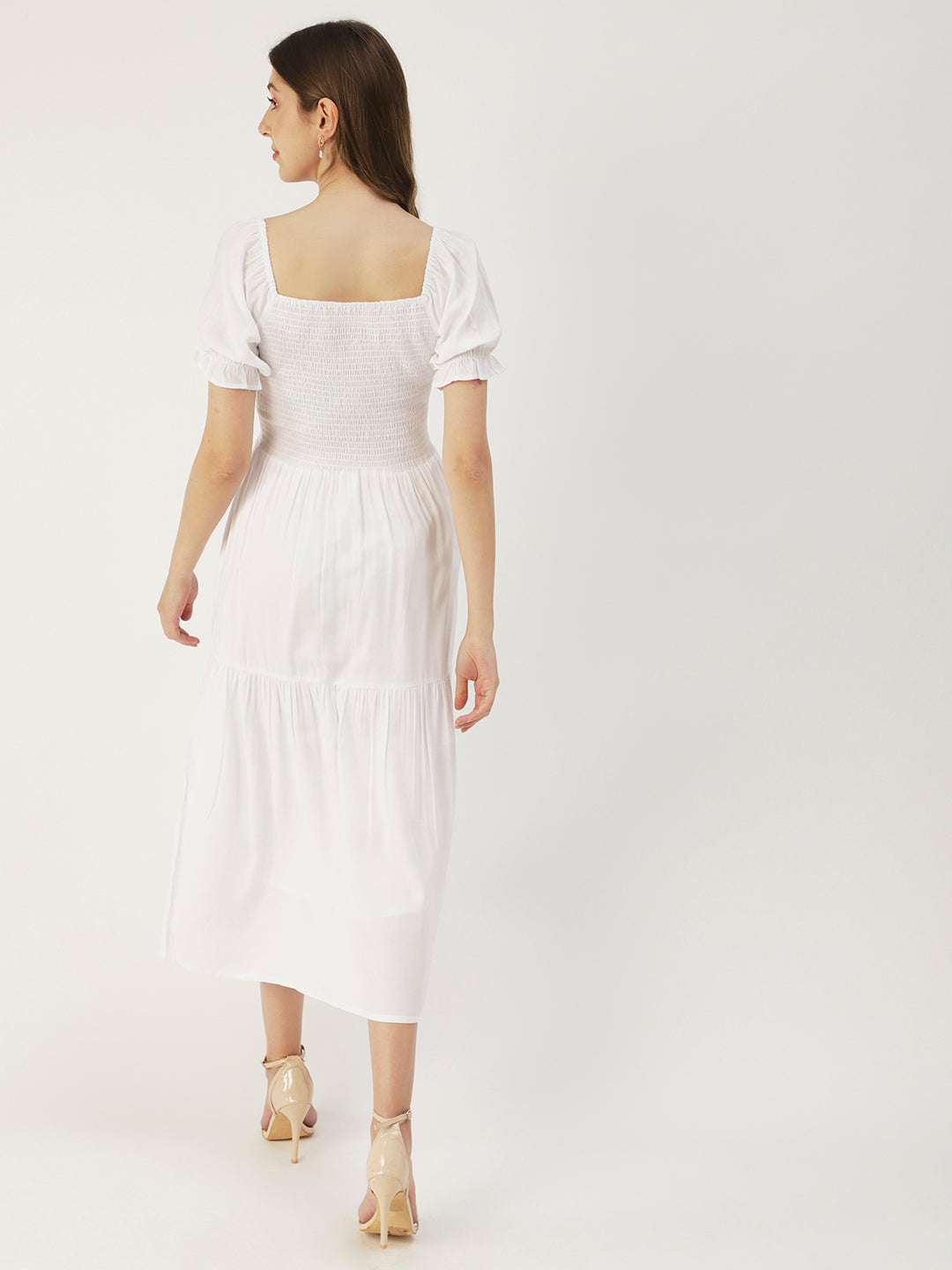 Viscose Rayon Square Neck Dress