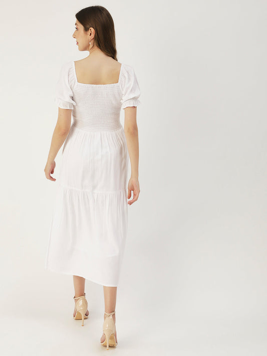 Viscose Rayon Square Neck Dress