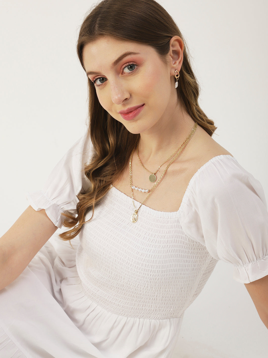 Viscose Rayon Square Neck Dress