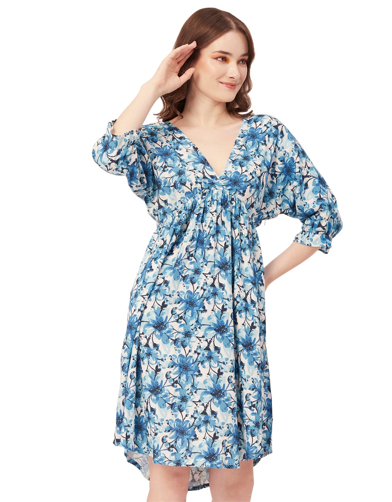 Quarter Sleeves Short Dress
