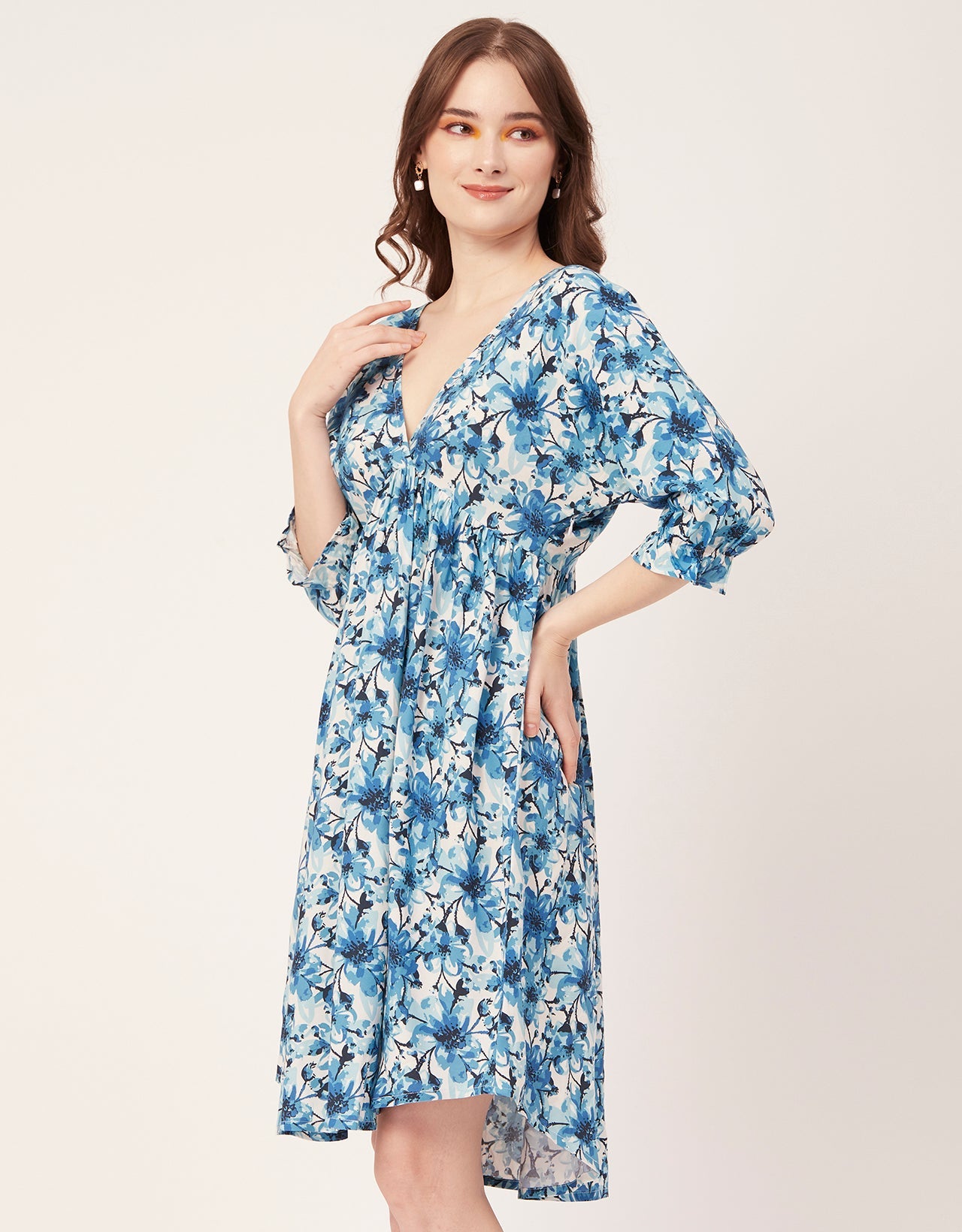 Quarter Sleeves Short Dress