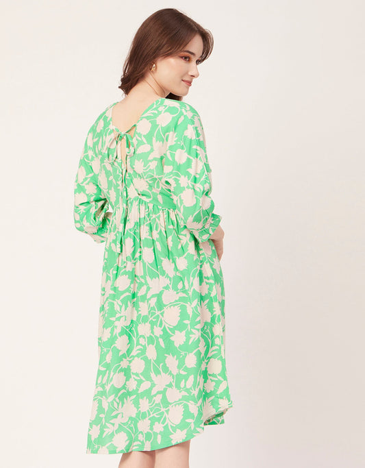 Quarter Sleeves Short Dress