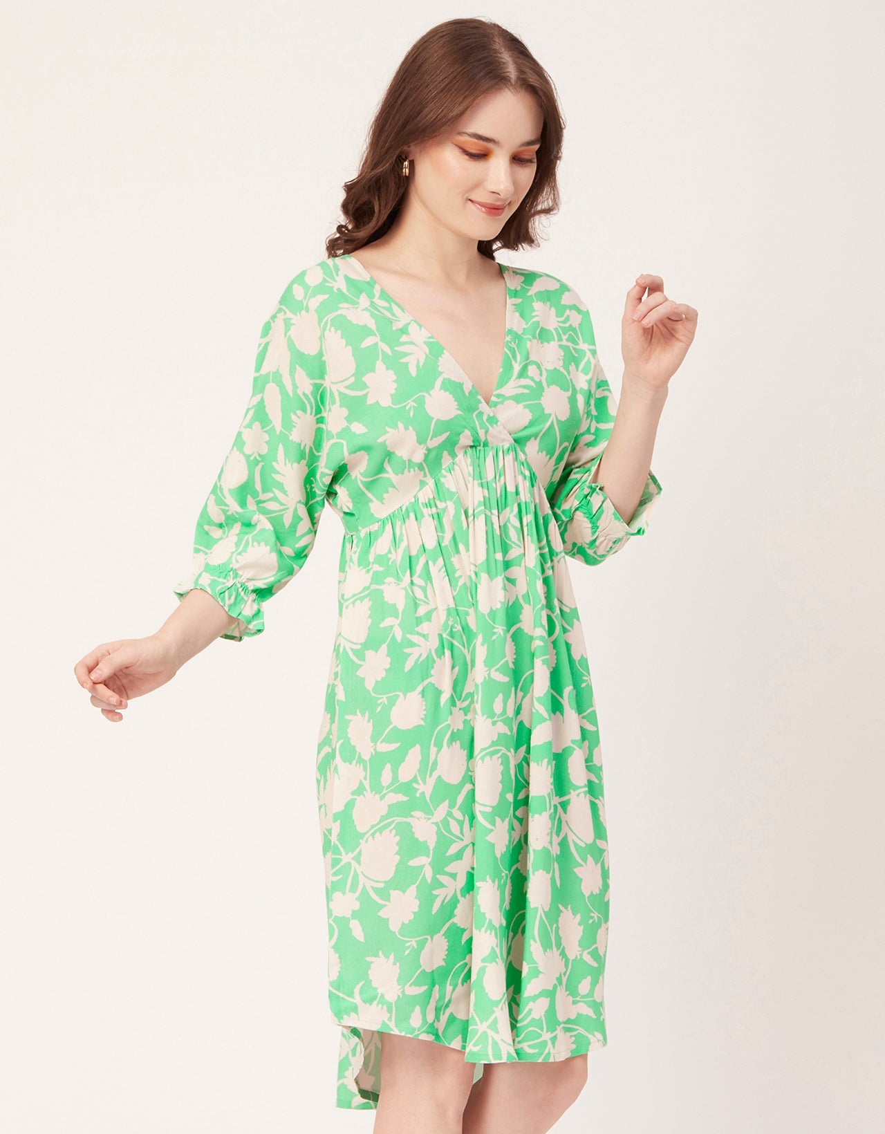 Quarter Sleeves Short Dress