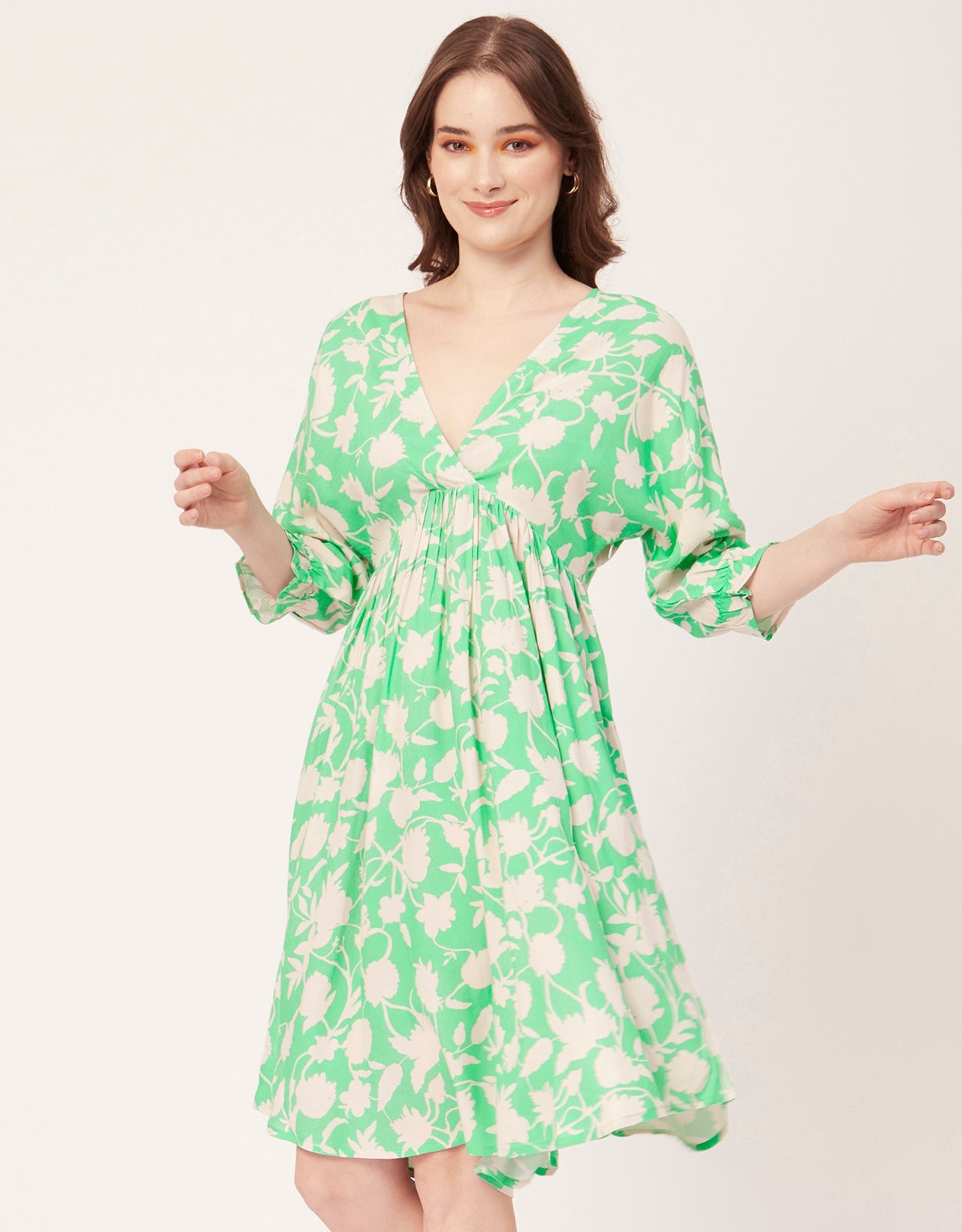 Quarter Sleeves Short Dress