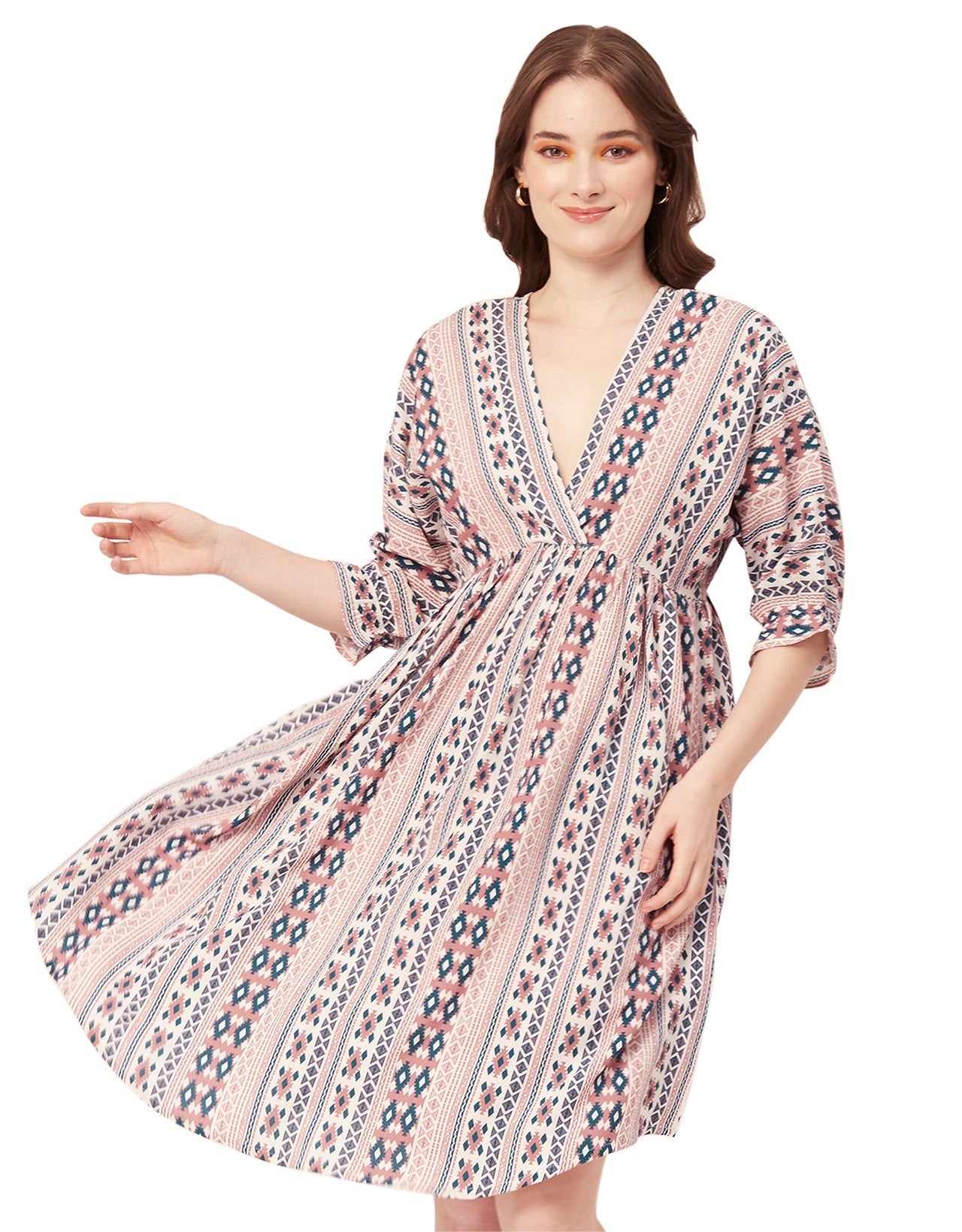 Quarter Sleeves Short Dress